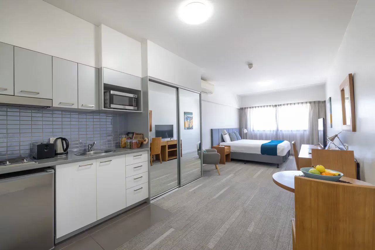 Studio Apartment — Mackay | Split King, Kitchenette, Sugar Capital Living