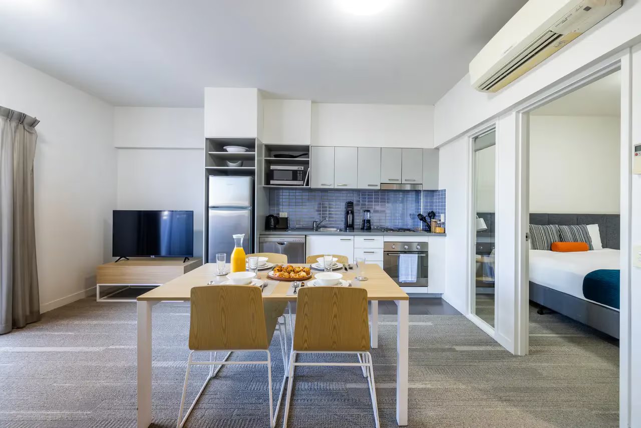 One-Bedroom Apartment — Mackay | Full Kitchen, Living Room, Sleeps 2