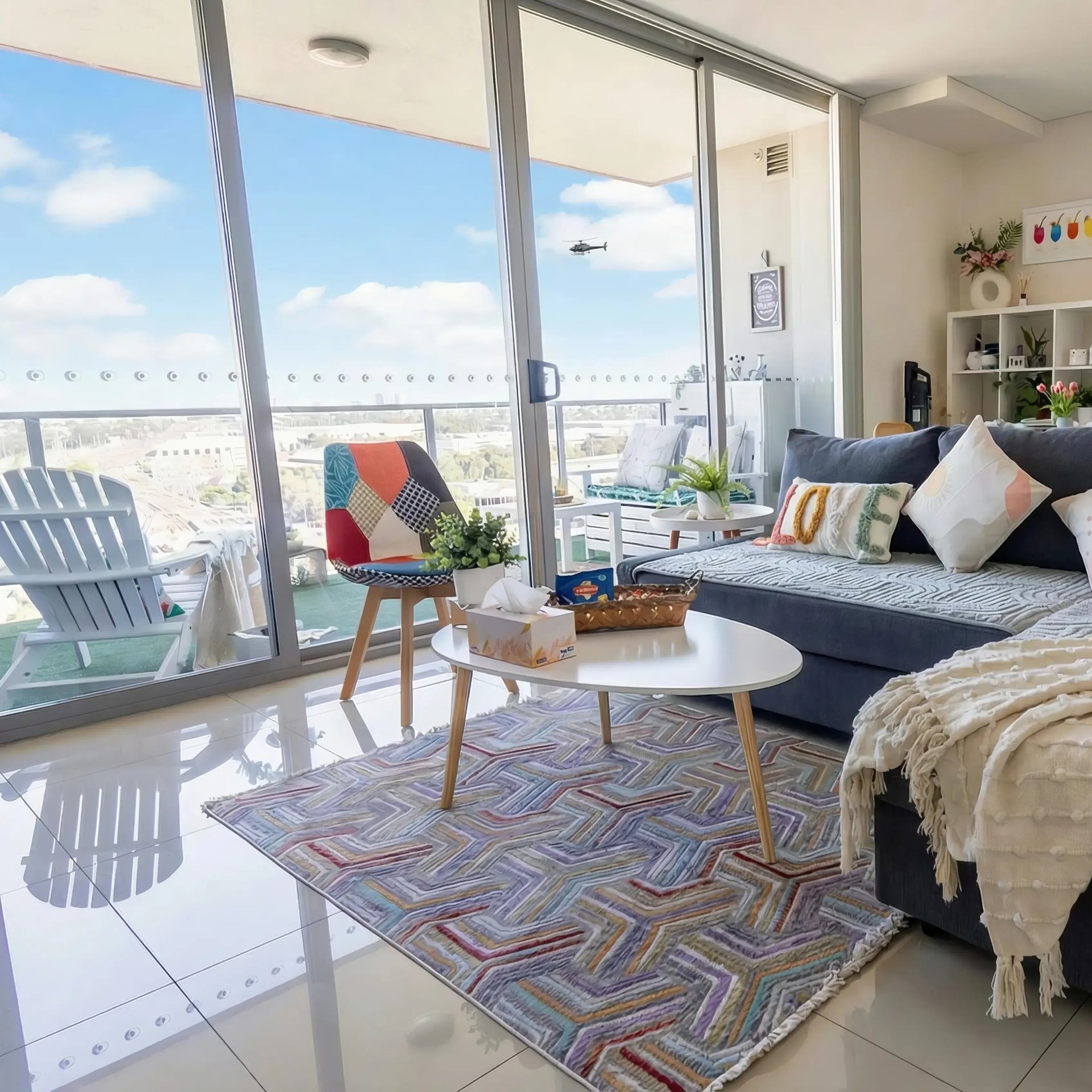 Lovely 2-Bed 2-Bath with City Views | Free Parking photo 2